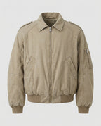 Warme Herren Daunenjacke mit Stehkragen aus gewaschener Baumwolle