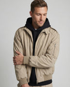 Warme Herren Daunenjacke mit Stehkragen aus gewaschener Baumwolle
