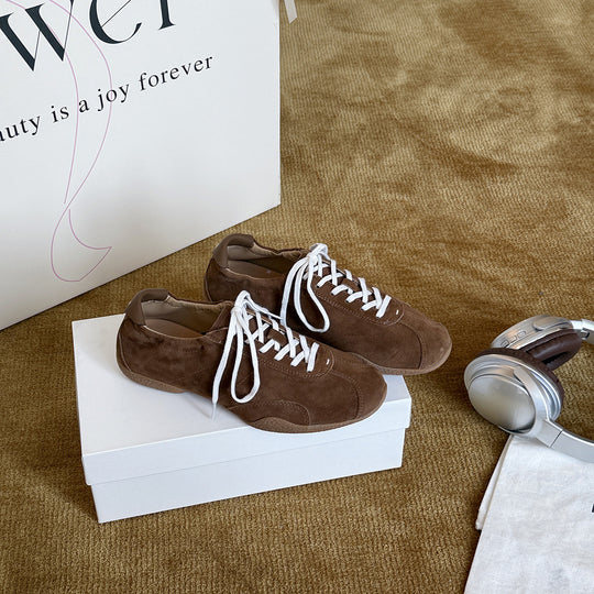 Damen Bequeme Sneakers aus hochwertigem Wildleder mit atmungsaktiver Innensohle R&B