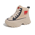 Damen warme High-Top Sneakers mit Teddyfutter R&B