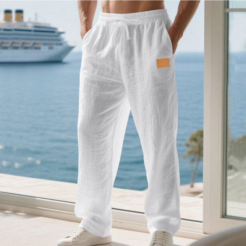 Herren Bequeme und luftige Sommerhose aus leichtem Leinenmaterial R&B