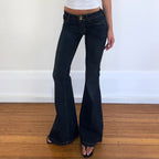 Damen Bootcut Jeans mit hohem Taillenbund und eleganter Nahtführung R&B
