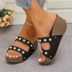 Damen Glamouröse Mules mit Perlendetails und stylishen Akzenten R&B