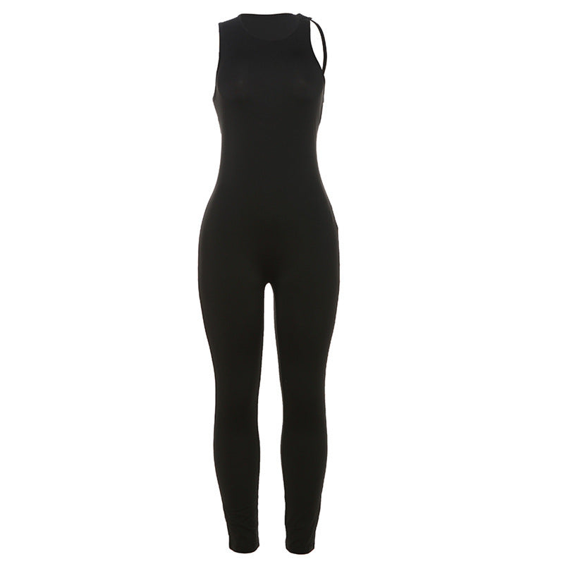 Damen Sportlicher Langoverall mit innovativem Cut-Out R&B