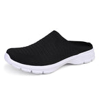Damen nan gestrickter Schlupf-Clog mit stoßdämpfender EVA-Zwischensohle und ergonomischer Fersenstütze R&B