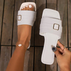 Damen Bequeme Riemensandalen mit modischem Schnallen-Detail R&B