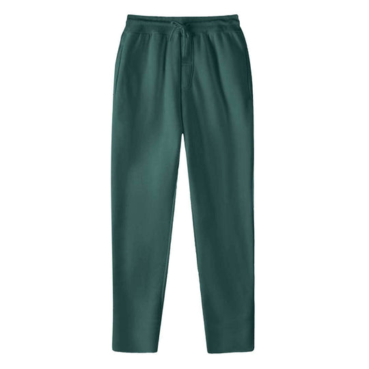 Herren nan geradlinige Sweatpants aus melierter Baumwollmischung mit elastischem Bund Kordelzug und Seitentaschen R&B