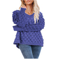Damen Strickpullover mit strukturiertem Wabendesign