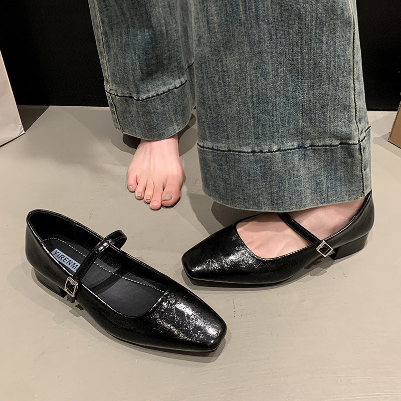Damen Mary Jane Ballerinas mit elegantem Riemen R&B
