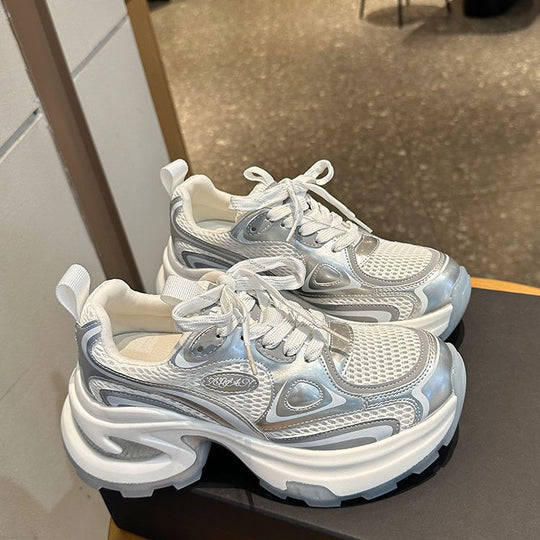 Damen Sportliche Sneakers mit atmungsaktiver Mesh-Oberfläche und gepolsterter Sohle R&B