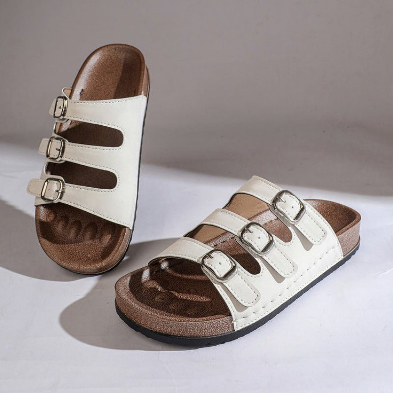 Damen Komfortable Riemensandalen mit verstellbaren Schnallen R&B
