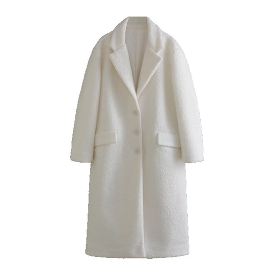 Damen oversize Wollmantel R&B