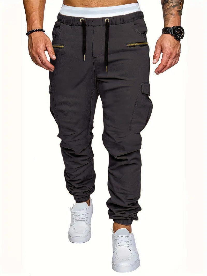 Herren Cargo-Jogginghose mit elastischem Bund und praktischen Reißverschlusstaschen R&B