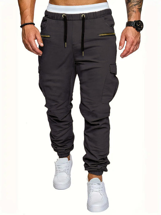 Herren Cargo-Jogginghose mit elastischem Bund und praktischen Reißverschlusstaschen R&B