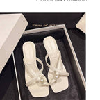 Damen Sandalen mit elegantem Perlenschmuck R&B