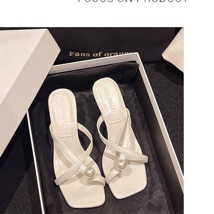 Damen Sandalen mit elegantem Perlenschmuck R&B