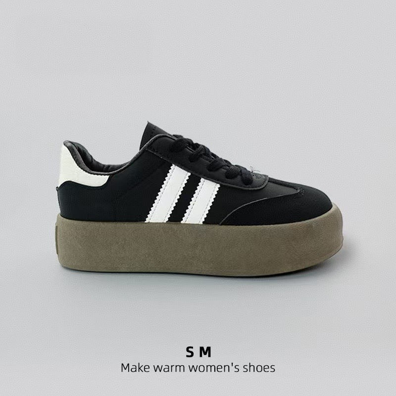 Damen Trendige Sneakers mit dicker Sohle und sportlichem Design