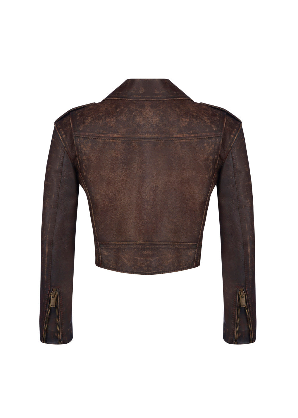 R&B | Leder Gekürzte Bikerjacke