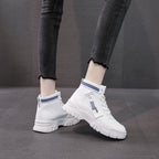 Damen Hohe Sneakers mit modischem Reißverschluss und atmungsaktivem Innenfutter R&B