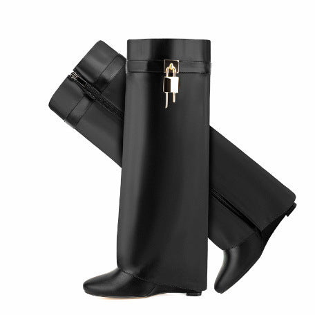 Femme Über-die-Knie-Fashion-Stiefel mit skulpturalem Design R&B