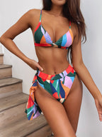 Damen Trendiger Bikini mit floralen Akzenten