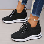Damen Sportliche Sneaker mit atmungsaktivem Strickdesign und rutschfester Sohle R&B