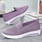 Damen Slip-On Sneakers mit atmungsaktivem Strickdesign und dämpfender Sohle R&B