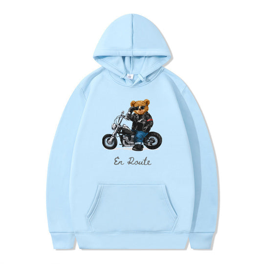 Damen Kapuzenpullover mit einzigartigem Bärenmotiv und lässiger Passform R&B