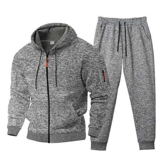 Herren sportives Freizeit-Set mit strukturiertem Hoodie und bequemen Jogginghosen R&B