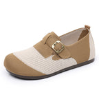 Damen Slip-On Schuhe mit verstellbarem Schnallenverschluss und atmungsaktiver Oberflächenstruktur R&B