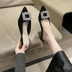 Damen elegante Slingback-Pumps mit Strassdetails