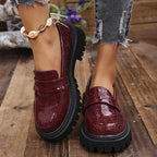 Damen Mokassins mit modernem Kroko-Design und robustem Profil R&B