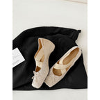 Damen Elegante Ballerina mit Strassverzierungen R&B