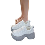 Damen Fashion Sneakers mit extrahohen Sohlen von