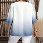 Damen Elegante Bluse mit floralem Design und Knopfleiste R&B