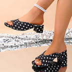 Damen modische Pantoletten mit elegantem Blockabsatz R&B