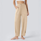 Damen weite Freizeithose mit elastischem Bund und praktischen Taschen R&B