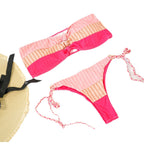 Damen Bandeau-Bikini mit raffinierten Knotendetails und verspieltem Design R&B