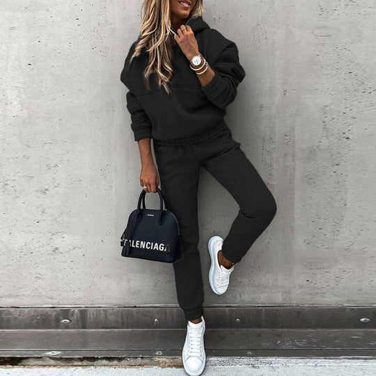 Damen Lässiges Sweatpants-Set mit Oversized-Pullover R&B