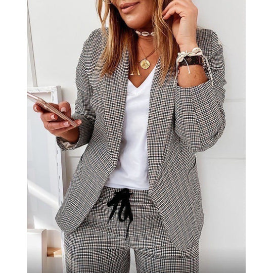 Damen Blazer und Hose Set R&B