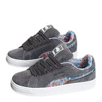 Damen Sneakers mit floralem Innenfutter und rutschfester Sohle