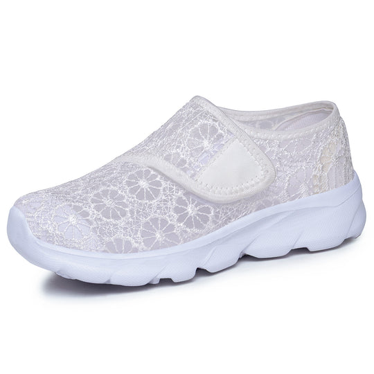 Damen Elegante und dekorative Slip-On Schuhe mit zusätzlichem Klettverschluss R&B
