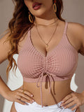 Damen Kombination aus Crop-Top und Bikinioberteil mit Raffung R&B