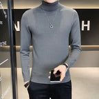 Herren Pullover mit hohem Kragen aus weicher Strickware R&B