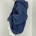 Damen oversized Kapuzenjacke aus weichem Fleece mit Kängurutasche R&B
