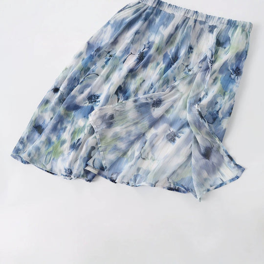 Damen Maxikleid mit elegantem, floralem Design und raffiniertem Rückenausschnitt R&B