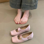 Damen elegante Ballerinas mit verstellbarem Riemen und bequemem Fußbett R&B
