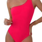 Damen Einteiliges Badeanzug mit asymmetrischem Schnitt R&B