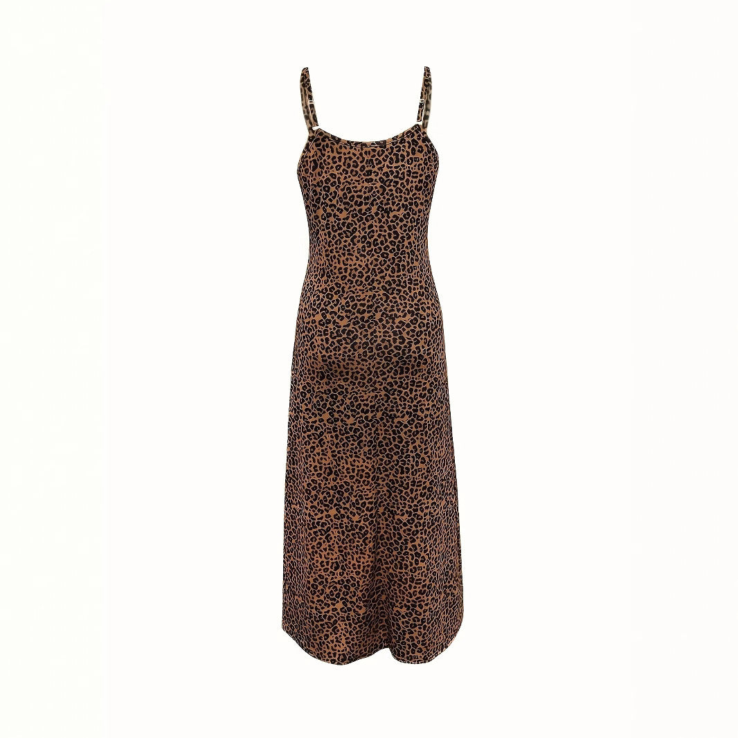 Damen Maxikleid mit raffinierten Tierdruck-Design R&B