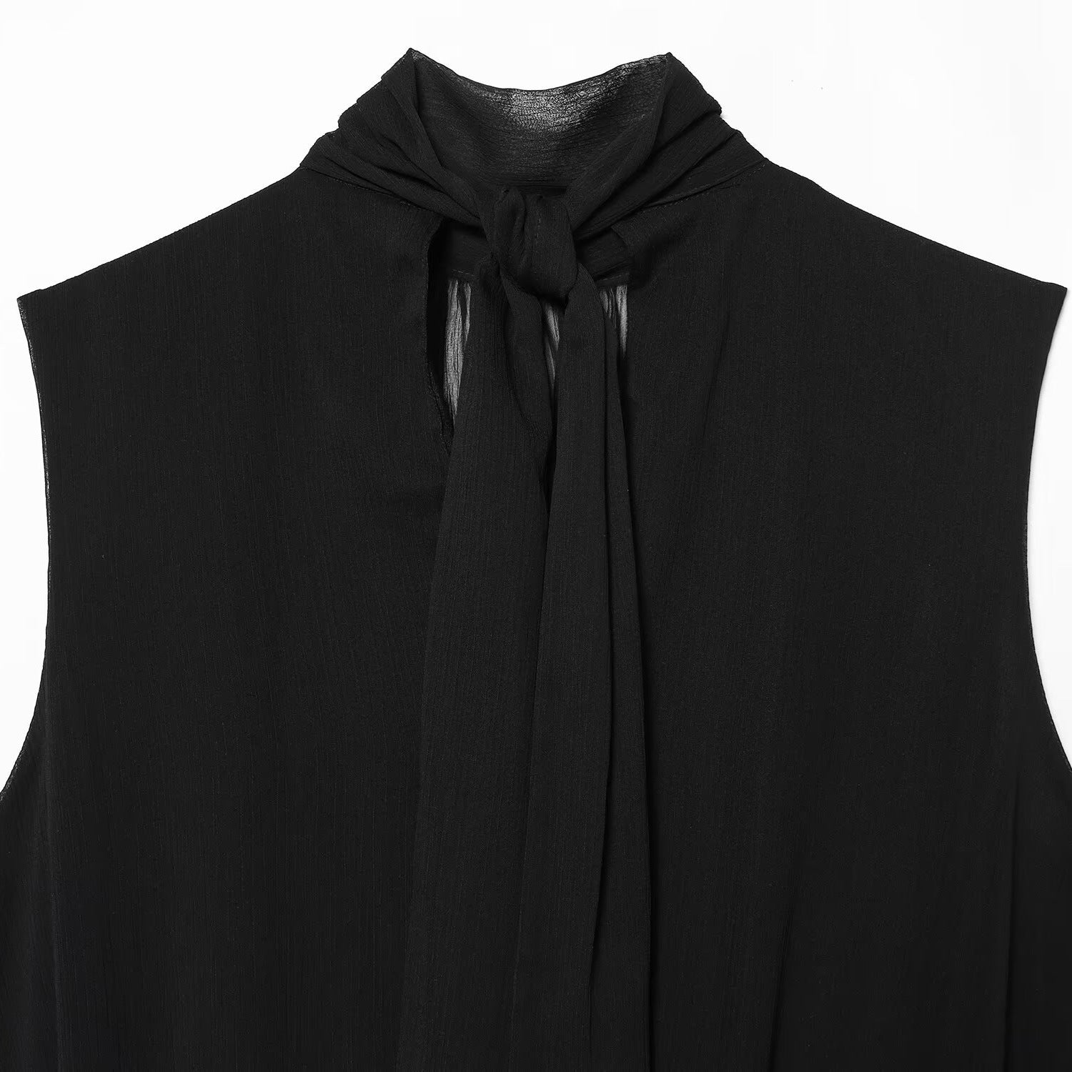 Damen ärmelloses Drapé-Oberteil mit elegantem Halsschlitz und fließendem Schnitt R&B